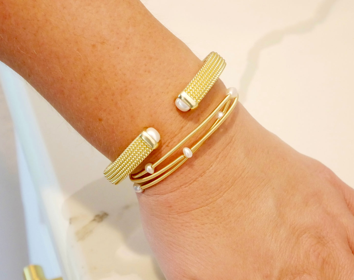 The Luna Pearl Cuff Bracelet